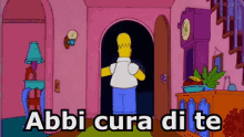 Abbi Cura Di Te Ciao Vado Via Porta Cadere Homer Simpson GIF - Take Care Take Care Of You Go GIFs