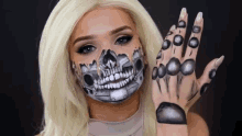 melting cyborg face makeup face art cool halloween