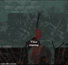 a screen shot of a video game with a caption that reads your meme