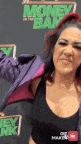 Bayley Cover Up GIF - Bayley Cover Up Thumbs Down GIFs