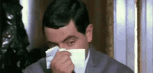 Sick GIF - Rowan Atkinson Mr Bean Blow GIFs