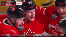 a hockey game is being played between canada and the us