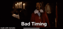 Tim Curry Three Musketeers GIF - Tim Curry Three Musketeers Bad Timing GIFs