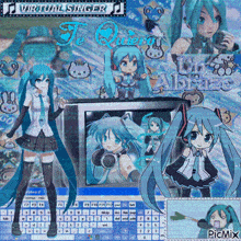 a collage of anime characters with the words virtual singer