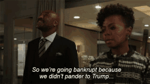 So Were Going Bankrupt Because We Didnt Pander To Trump Adrian Boseman GIF - So Were Going Bankrupt Because We Didnt Pander To Trump Adrian Boseman Barbara Kolstad GIFs