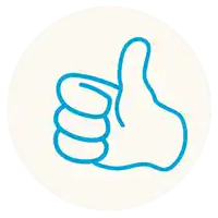 a sticker with a hand giving a thumbs up and the words " how about yes "