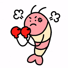 shrimp emotion pink lovely fight