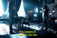 First Vampire Of Rebekahs Sire Line Aroura De Martel GIF - First Vampire Of Rebekahs Sire Line Aroura De Martel Hope Michaelson GIFs