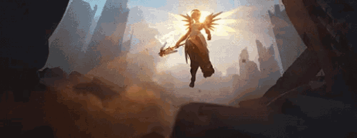 Mercy Offers a Hand Overwatch GIF Meme Template