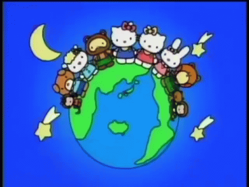 Hello Kitty Paradise Hello Kitty And The Friends GIF - Hello Kitty Paradise Hello  Kitty And The Friends Top Of The World - Discover & Share GIFs