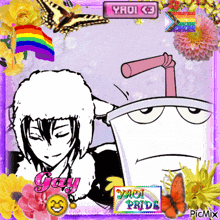 a picture of yaoi pride with a cartoon character