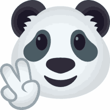 peace out panda joypixels peace peace sign