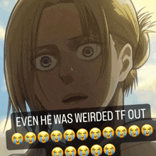 even she was weirded tf out even he was weirded tf out annie leonhart armin arlert aruani