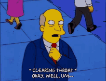 Simpsons Gary Chalmers GIF - Simpsons Gary Chalmers Clear Throat GIFs
