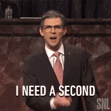 I Need A Second Bruce Castor GIF - I Need A Second Bruce Castor Saturday Night Live GIFs