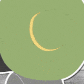 a cartoon drawing of a person wearing a green hat and sunglasses