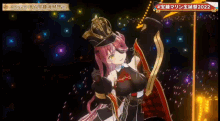 a 3d anime girl is dancing in a dark room .