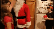 Surprise Santa Claus For Family Christmas GIF - Surprise Santa Claus Family Christmas GIFs