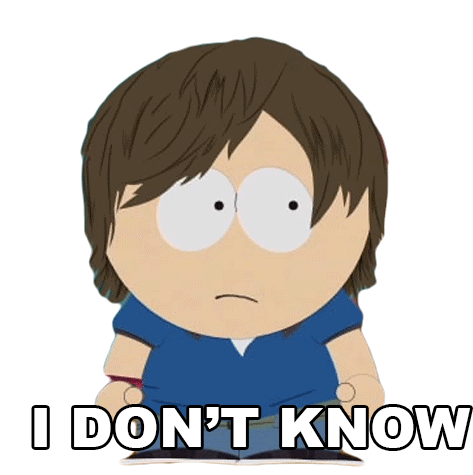 I Dont Know Bridon Gueermo Sticker - I Dont Know Bridon Gueermo South Park Stickers