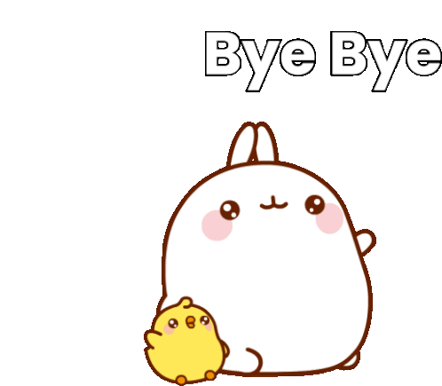 Bye Bye Molang Sticker - Bye Bye Molang Piu Piu Stickers