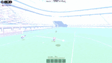 a soccer game is being played in a stadium with a score of 0-0