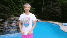 Fall In The Pool Stephen Sharer GIF - Fall In The Pool Stephen Sharer Slushie GIFs