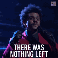 there was nothing left the weeknd saturday night live empty nothing