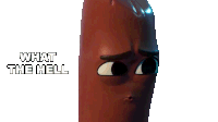 a sausage with a sad look on his face and the words is wrong with me