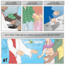 a cartoon in a foreign language that says para bens on the bottom