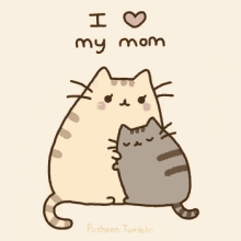 Mom Pusheen GIF - Mom Pusheen Love GIFs