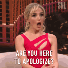 Are You Here To Apologize Saturday Night Live GIF - Are You Here To Apologize Saturday Night Live Are You Going To Say Sorry GIFs