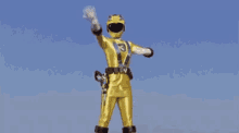 J'Ai Gagné GIF - Pose Power Ranger Yellow GIFs