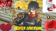 a collage of pictures with the words lighter loves ame at the top