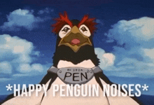 Evangelion Pen Pen GIF - Evangelion Pen Pen Happy Penguin Noises GIFs