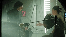 Reylo Reylo Hand Touch GIF - Reylo Reylo Hand Touch Behind The Scenes GIFs