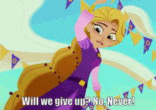 tangled the series disney give up rapunzel dont give up