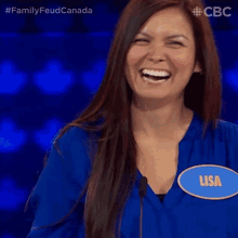Laughing Lisa GIF - Laughing Lisa Family Feud Canada GIFs