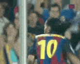 a soccer player with the number 10 on the back of his shirt