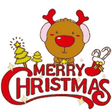 Merry Christmas Reindeer GIF - Merry Christmas Reindeer Cartoon GIFs