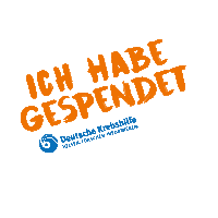 a logo for ich habe gespendet with a check mark