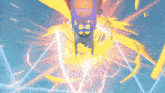 a drawing of a clock with a flame coming out of the center