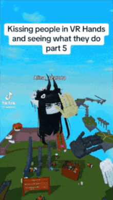 a video of a person kissing another person in vr hands