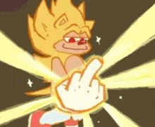 Super Sonic Middle Finger GIF - Super Sonic Middle Finger Sonic GIFs