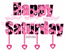 Happy Saturday Pink GIF - Happy Saturday Saturday Pink GIFs