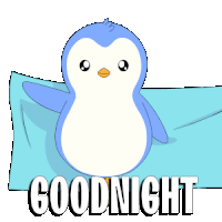 a cartoon drawing of a person wrapped in a blue blanket with the words goodnight written on the bottom