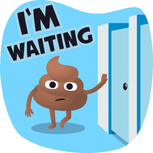 Im Waiting Happy Poo Sticker - Im Waiting Happy Poo Joypixels Stickers