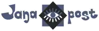 a logo for jana post with an eye in the middle