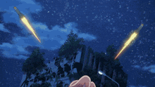 a cartoon of a man standing in front of a huge explosion