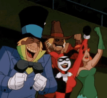 batman animated cheer villains hooray happy
