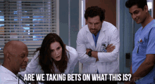 Greys Anatomy Carina Deluca GIF - Greys Anatomy Carina Deluca Are We Taking Bets On What This Is GIFs